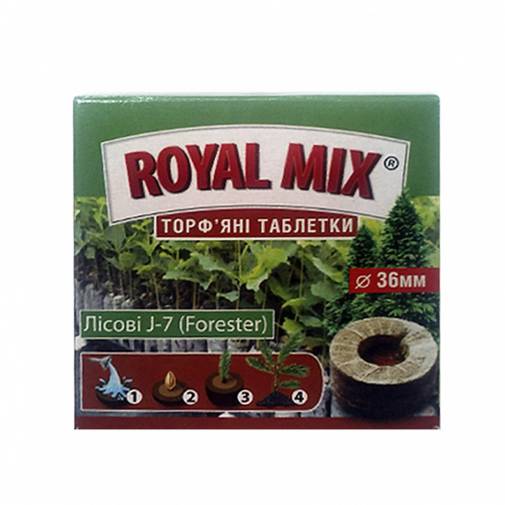 Rоyal Mix Торф’яні таблетки "Лісові J-7 (Forester)", 25 мм, 36мм