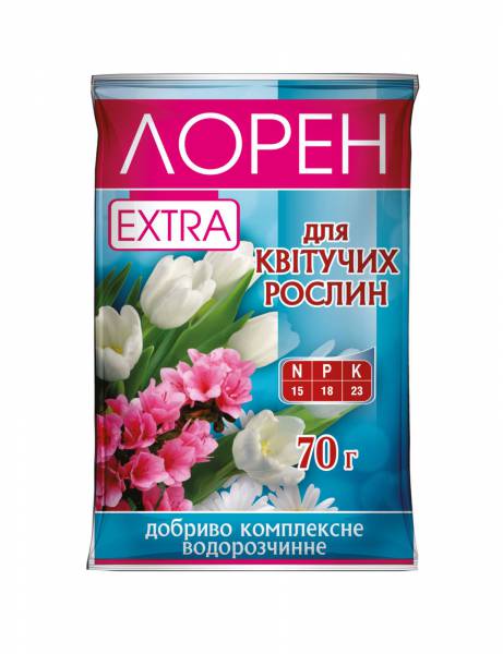 Добриво комплексне мінеральне Лорен Екстра для квітучих рослин